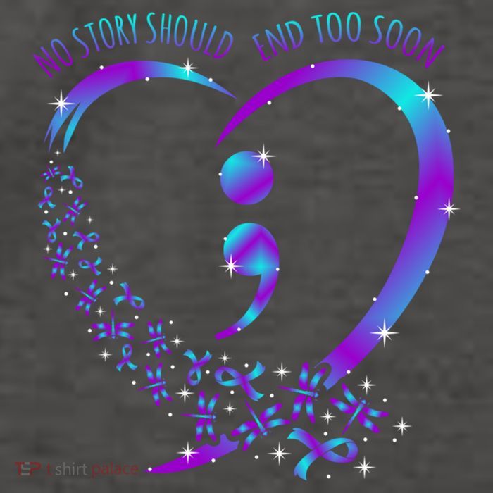 No Story Should End Happy Suicide Awareness Support Graphic Funny Gift Vector Backpack