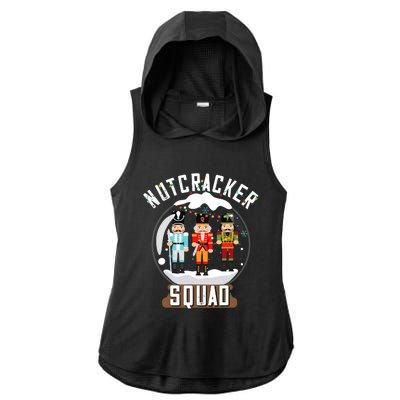 Nutcracker Squad Snow Globe Funny Christmas Ballet Dance Ladies PosiCharge Tri-Blend Wicking Draft Hoodie Tank