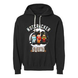 Nutcracker Squad Snow Globe Funny Christmas Ballet Dance Garment-Dyed Fleece Hoodie