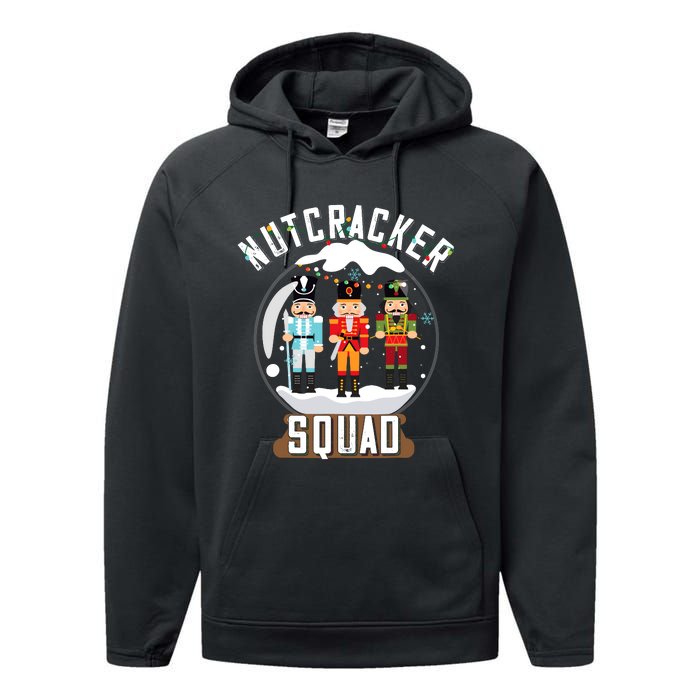 Nutcracker Squad Snow Globe Funny Christmas Ballet Dance Performance Fleece Hoodie