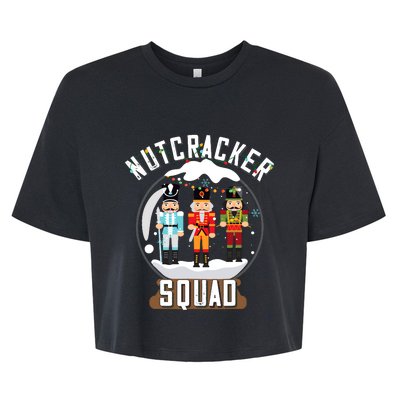 Nutcracker Squad Snow Globe Funny Christmas Ballet Dance Bella+Canvas Jersey Crop Tee