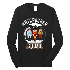 Nutcracker Squad Snow Globe Funny Christmas Ballet Dance Long Sleeve Shirt