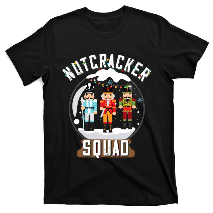 Nutcracker Squad Snow Globe Funny Christmas Ballet Dance T-Shirt