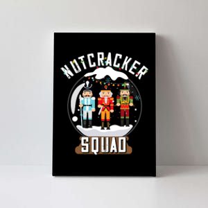 Nutcracker Squad Snow Globe Funny Christmas Ballet Dance Canvas