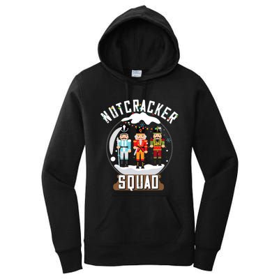 Nutcracker Squad Snow Globe Funny Christmas Ballet Dance Women's Pullover Hoodie