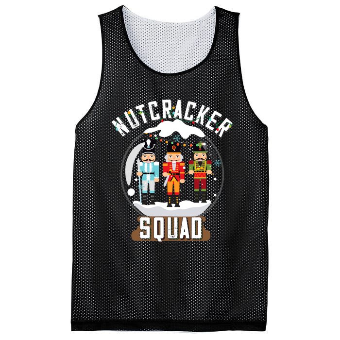 Nutcracker Squad Snow Globe Funny Christmas Ballet Dance Mesh Reversible Basketball Jersey Tank