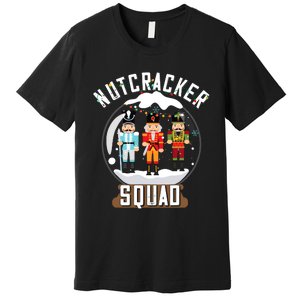 Nutcracker Squad Snow Globe Funny Christmas Ballet Dance Premium T-Shirt