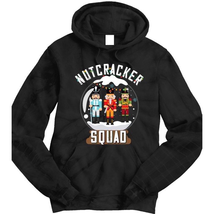 Nutcracker Squad Snow Globe Funny Christmas Ballet Dance Tie Dye Hoodie