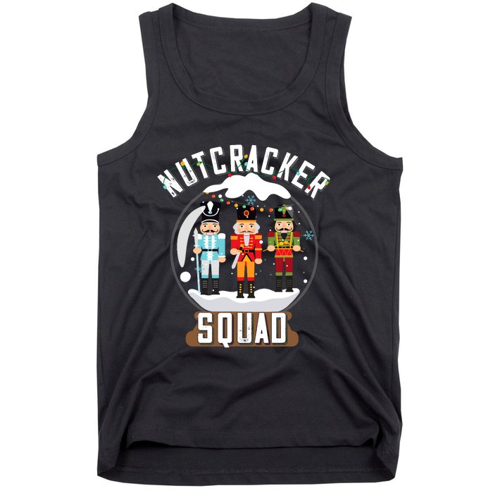 Nutcracker Squad Snow Globe Funny Christmas Ballet Dance Tank Top