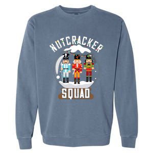 Nutcracker Squad Snow Globe Funny Christmas Ballet Dance Garment-Dyed Sweatshirt