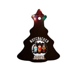 Nutcracker Squad Snow Globe Funny Christmas Ballet Dance Ceramic Tree Ornament