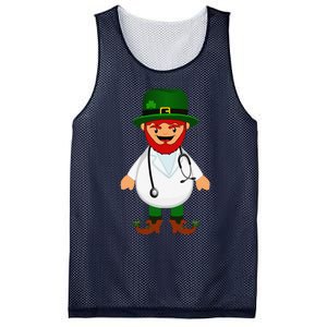 Nurse's Scrubs Stethoscope Wearing Leprechaun Gifts Mesh Reversible Basketball Jersey Tank