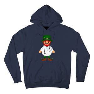 Nurse's Scrubs Stethoscope Wearing Leprechaun Gifts Tall Hoodie