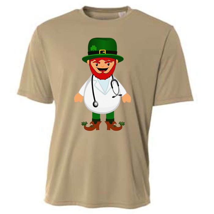 Nurse's Scrubs Stethoscope Wearing Leprechaun Gifts Cooling Performance Crew T-Shirt