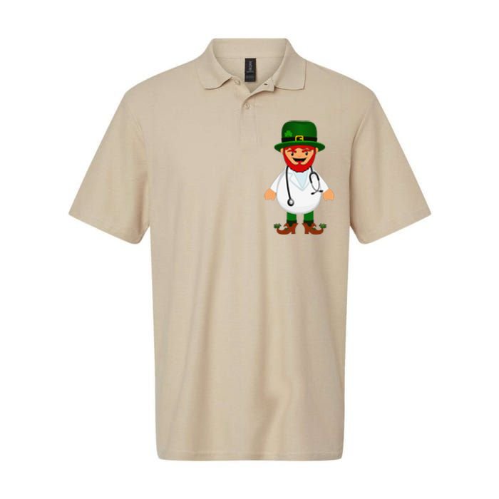 Nurse's Scrubs Stethoscope Wearing Leprechaun Gifts Softstyle Adult Sport Polo