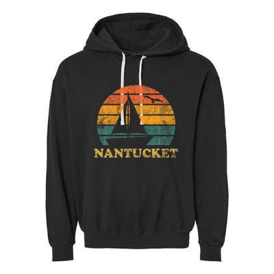 Nantucket Sailboat Sunset Nantucket Garment-Dyed Fleece Hoodie