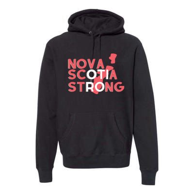 Nova Scotia Strong Typographic Design Premium Hoodie