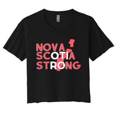 Nova Scotia Strong Typographic Design Women's Crop Top Tee