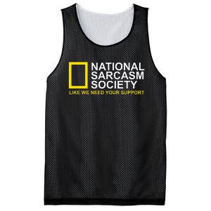 National Sarcasm Society Satirical Parody Design Men & Women Mesh Reversible Basketball Jersey Tank