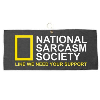 National Sarcasm Society Satirical Parody Design Men & Women Large Microfiber Waffle Golf Towel