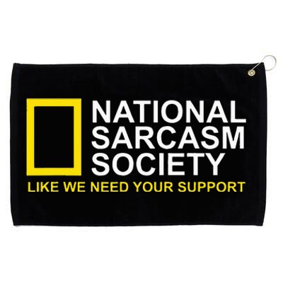 National Sarcasm Society Satirical Parody Design Men & Women Grommeted Golf Towel