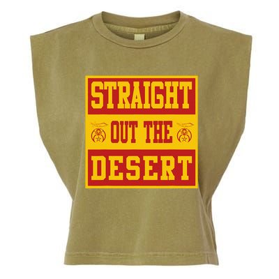 Noble Shrine Straight Out The Desert Mason Fathers Day Gift Garment-Dyed Women's Muscle Tee