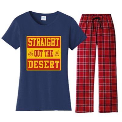 Noble Shrine Straight Out The Desert Mason Fathers Day Gift Women's Flannel Pajama Set