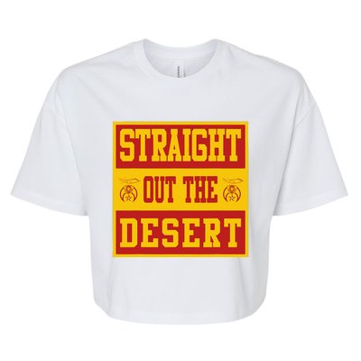 Noble Shrine Straight Out The Desert Mason Fathers Day Gift Bella+Canvas Jersey Crop Tee