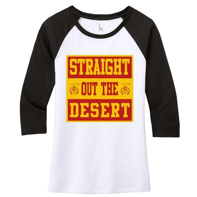 Noble Shrine Straight Out The Desert Mason Fathers Day Gift Women's Tri-Blend 3/4-Sleeve Raglan Shirt