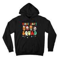 Night Shift Squad Gingerbread Santa Reindeer Snowman Xmas Hoodie