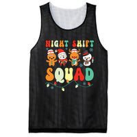 Night Shift Squad Gingerbread Santa Reindeer Snowman Xmas Mesh Reversible Basketball Jersey Tank