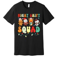 Night Shift Squad Gingerbread Santa Reindeer Snowman Xmas Premium T-Shirt