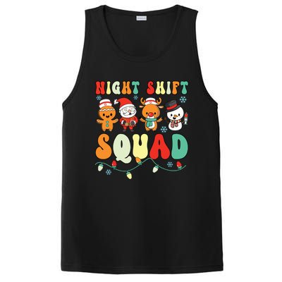 Night Shift Squad Gingerbread Santa Reindeer Snowman Xmas PosiCharge Competitor Tank