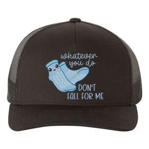 Non Slip Socks Dont Fall For Me Funny PCT CNA Nurse Yupoong Adult 5-Panel Trucker Hat