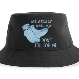 Non Slip Socks Dont Fall For Me Funny PCT CNA Nurse Sustainable Bucket Hat