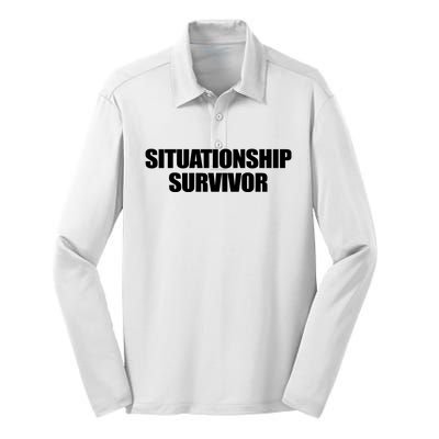 Northstardoll Situationship Survivor Silk Touch Performance Long Sleeve Polo