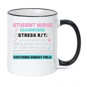 Nursing School Student Nurse Diagnosis Stethoscope Heart Gift 11oz Black Color Changing Mug