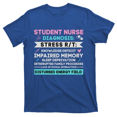 Nursing School Student Nurse Diagnosis Stethoscope Heart Gift T-Shirt