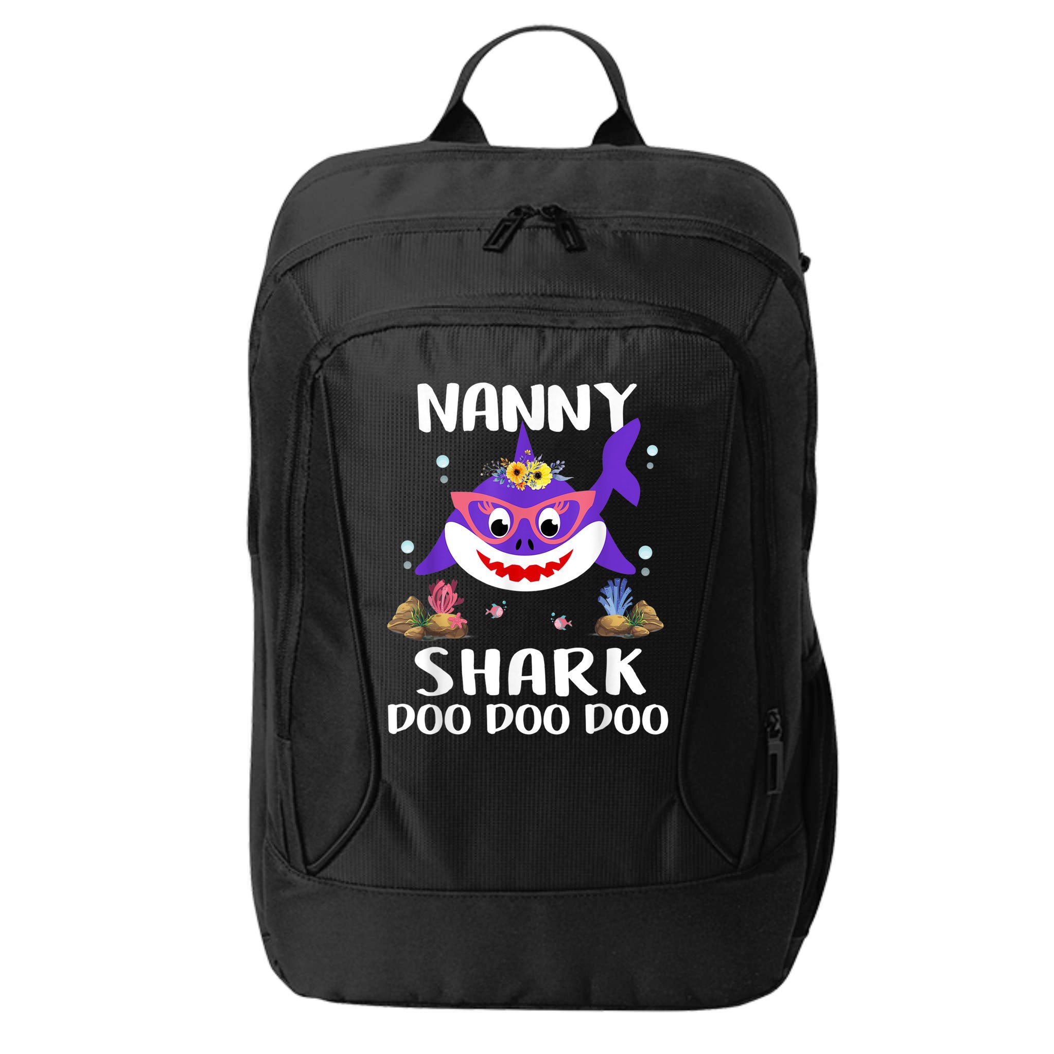 Nanny Shark Shirt Mothers Day Gift Idea For Mother Wife City Backpack