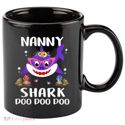 Nanny Shark Shirt Mothers Day Gift Idea For Mother Wife 11oz C Handle Ceramic Mug