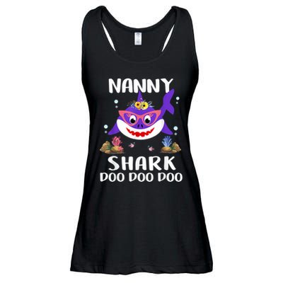 Nanny Shark Shirt Mothers Day Gift Idea For Mother Wife Ladies Essential Flowy Tank