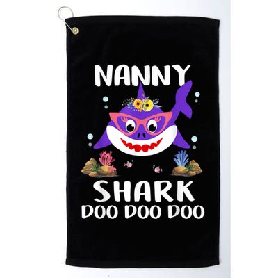 Nanny Shark Shirt Mothers Day Gift Idea For Mother Wife Golf Towel