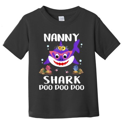 Nanny Shark Shirt Mothers Day Gift Idea For Mother Wife Toddler T-Shirt