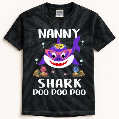 Nanny Shark Shirt Mothers Day Gift Idea For Mother Wife Kids Tie-Dye T-Shirt
