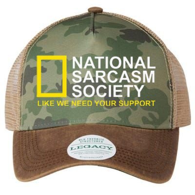 National Sarcasm Society Satirical Parody Design Men & Women Legacy Tie Dye Trucker Hat