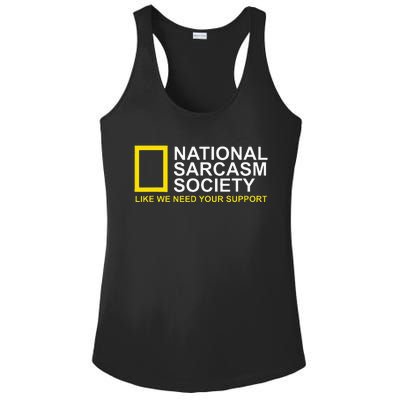 National Sarcasm Society Satirical Parody Design Men & Women Ladies PosiCharge Competitor Racerback Tank