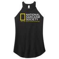 National Sarcasm Society Satirical Parody Design Men & Women Women's Perfect Tri Rocker Tank