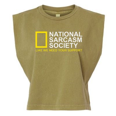 National Sarcasm Society Satirical Parody Design Men & Women Garment-Dyed Women's Muscle Tee