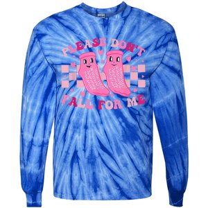 Non Slip Socks Please DonT Fall For Me Medical Nurse Tie-Dye Long Sleeve Shirt