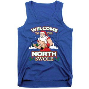 North Swole Santa Claus Weight Lifting Christmas Gym Workout Gift Tank Top